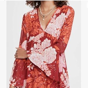 FREE PEOPLE Moroccan Roll Floral Long Sleeve Maxi Dress